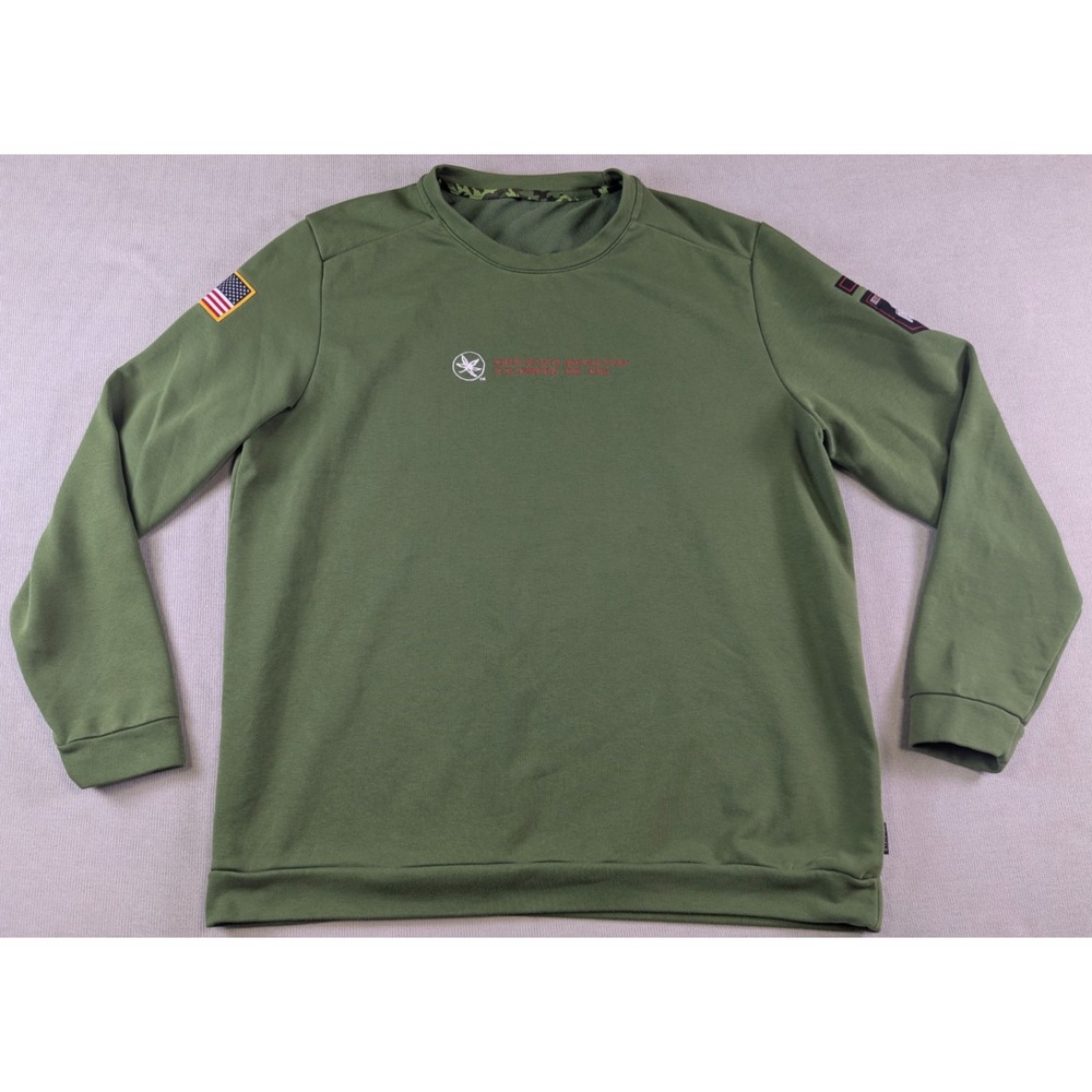 Ohio State Buckeyes Sweatshirt Mens XL Green Nike Military Football USA Army OSU